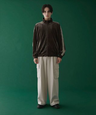 WEGO ベロアライントラックジャケット ブラウン