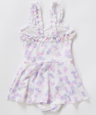 OP／FILA 【marie claire ENFANTS】花柄Aラインワンピース水着 ピンク