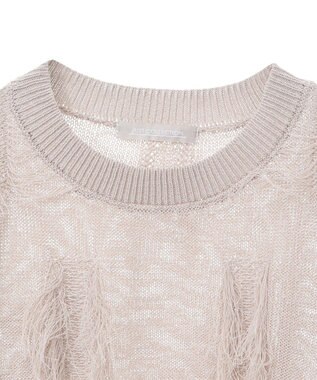 Green Parks フリンジニットプルオーバー Ecru