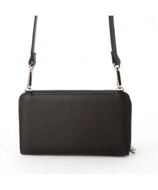 UNBILLION VERYコラボ ペルケ perche / 牛革ウォレットチェーンショルダーバッグ ブラック