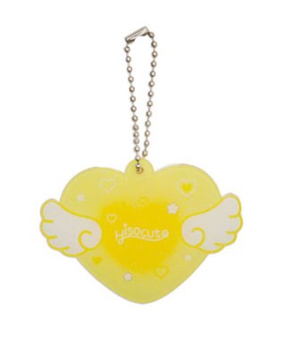 WEGO 【痛バ＆推し活グッズ】ハートエンジェルIDフォトケースキーホルダー イエロー