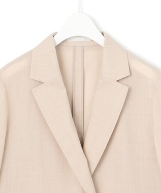 ICB L 【洗える】Peラミーシアータフタジャケット ベージュ系