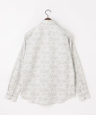 JOSEPH ABBOUD 【キングサイズ・自然な光沢感】コットンビエラフラワープリント シャツ アイボリー系5