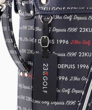 23区GOLF 【UNISEX】ロゴ総柄 キャディバッグ ネイビー系5