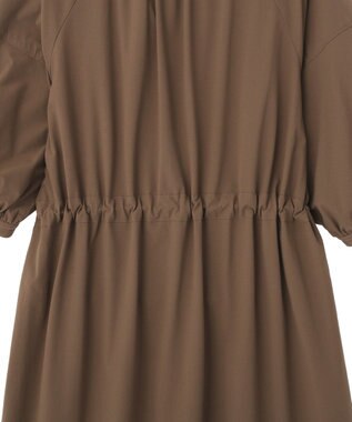 YECCA VECCA <<UVカット>>ドロストギャザー袖ワンピース Brown
