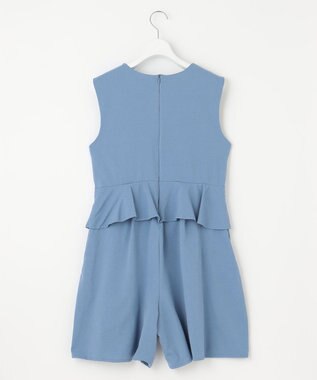 Feroux 【接触冷感・UVカット・吸水速乾】ラッシュガードペプラム オールインワン ブルー系