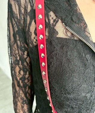 WEGO PUスタッズストラップ レッド