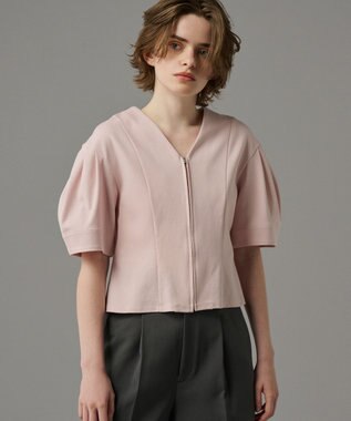 uncrave 【接触冷感・UVカット】ダブルフェイスジャージー 2WAYブラウス（uncrave STANDARD） ピンク