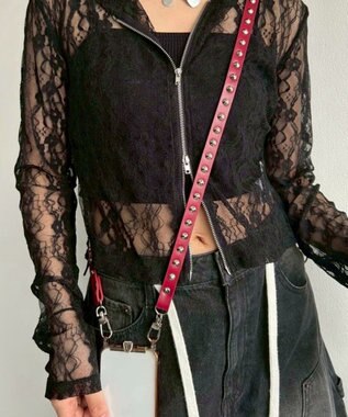 WEGO PUスタッズストラップ レッド