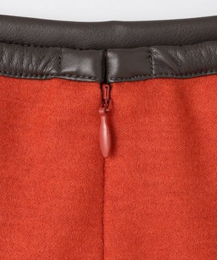 J.PRESS LADIES L 【洗える】ウールスムース スカート オレンジ系