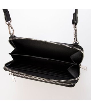 UNBILLION VERYコラボ ペルケ perche / 牛革ウォレットチェーンショルダーバッグ ブラック