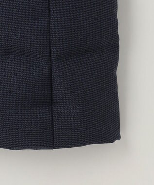 J.PRESS LADIES 【洗える】ポリエステルハウンドトゥース ロング ダウンコート ネイビー系3