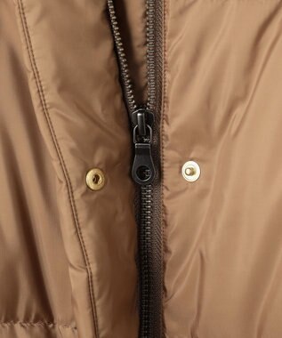 23区 L 【Oggi掲載】シレータフタ ハイネック ショート ダウンコート キャメル系