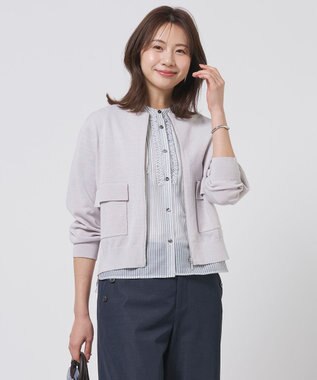 J.PRESS LADIES LINEN COTTON BLEND ニット ブルゾン