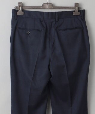 GOTAIRIKU 横に伸びる【TasmaniaWool/タマニアウール】ストレッチ スーツ__ネイビー格子柄 ネイビー格子地柄