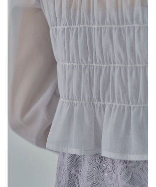 earth music&ecology ＳＥＴ２点　シースルーブラウス付きキャミワンピース Grayish Blue