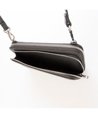 UNBILLION VERYコラボ ペルケ perche / 牛革ウォレットチェーンショルダーバッグ ブラック