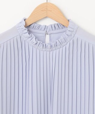 SHARE PARK LADIES プリーツジョーゼットブラウス ライラック系