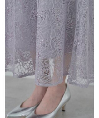 earth music&ecology ＳＥＴ２点　シースルーブラウス付きキャミワンピース Grayish Blue