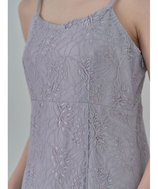 earth music&ecology ＳＥＴ２点　シースルーブラウス付きキャミワンピース Grayish Blue