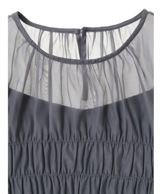 earth music&ecology ＳＥＴ２点　シースルーブラウス付きキャミワンピース Navy