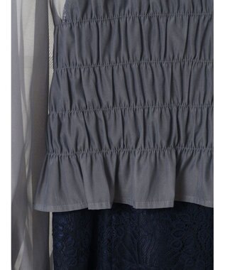 earth music&ecology ＳＥＴ２点　シースルーブラウス付きキャミワンピース Navy