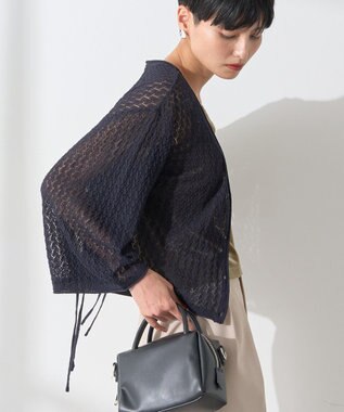 AMERICAN HOLIC 2WAYレース編みニットカーディガン Dark Navy