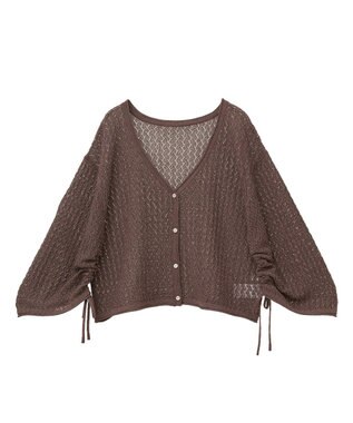 AMERICAN HOLIC 2WAYレース編みニットカーディガン Brown