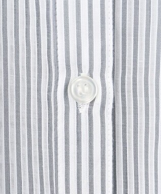 ANY L 【洗濯機可】シアーシャツ チャコールストライプ