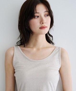 YECCA VECCA ラメタンクトップ Light Beige