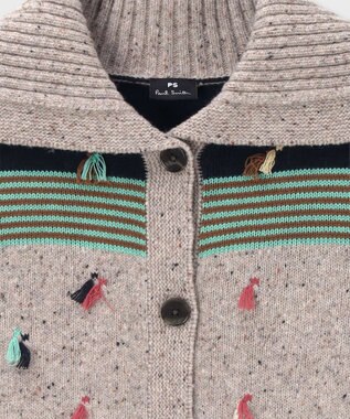 Paul Smith タッセルジャカード カーディガン ベージュ