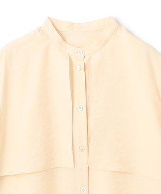 UNFILO シアーサテン ヨークブラウス バターイエロー