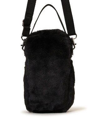 LeSportsac FUR MINI PHONE CROSSBODY/ブラックフラッフィーファー ブラックフラッフィーファー