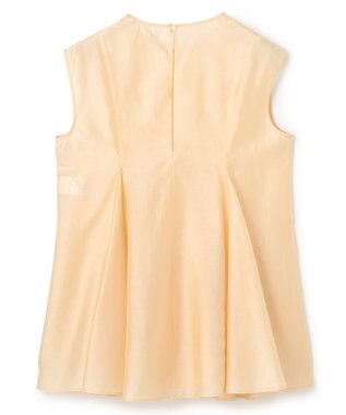 BEIGE， AMARYLLIS / シアー 切り替えフレアブラウス Peach