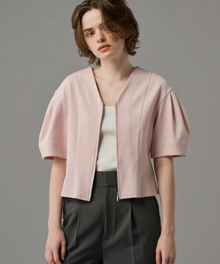 uncrave 【接触冷感・UVカット】ダブルフェイスジャージー 2WAYブラウス（uncrave STANDARD） ピンク