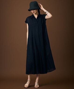 自由区 【WEB限定カラーあり】シアーラミーローンスキッパーシャツ ワンピース