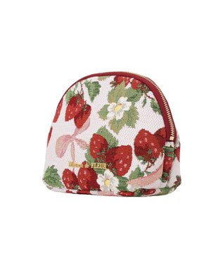 Maison de FLEUR いちごゴブランポーチ Red