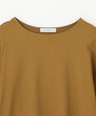 ANY L 【洗濯機可】シルケットスムースタックスリーブプルオーバー キャメル