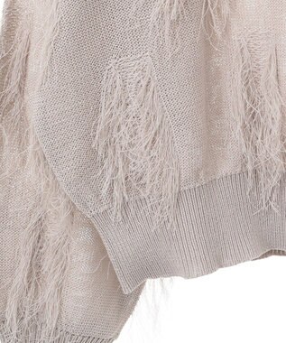 Green Parks フリンジニットプルオーバー Ecru