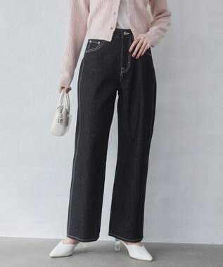 【XS～Lサイズ展開/美脚】ストレートデニムパンツ