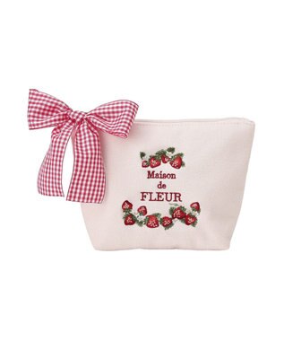 Maison de FLEUR いちごポーチ Red