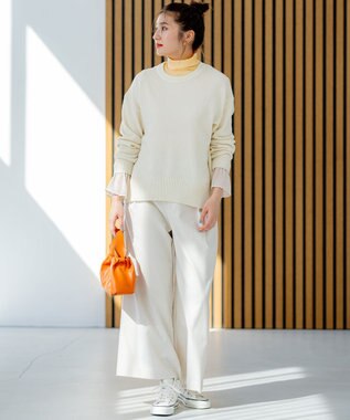 組曲 S カシミヤブレンドバルキープルオーバー ニット アイボリー系