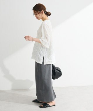 Green Parks ・ＳＵＧＡＲ　ＳＰＯＯＮ　シャーリングカットレースＴＥＥ Off White