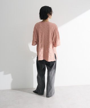 Green Parks ・ＳＵＧＡＲ　ＳＰＯＯＮ　シャーリングカットレースＴＥＥ Pink