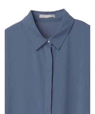 Green Parks armonia．配色シャツワンピース Blue