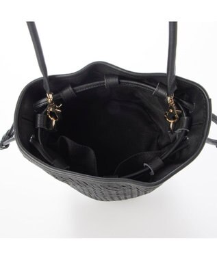 UNBILLION 【テレビ ドラマ着用アイテム】ペルケ perche / レザーメッシュ2wayバゲットバッグ ブラック