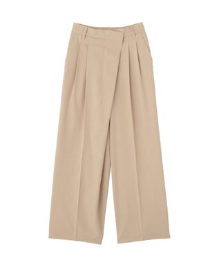 Green Parks アシメウエストタックパンツ Beige