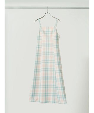 earth music&ecology ＣＨＥＣＫハイウエストフレアジャンスカ Check Green