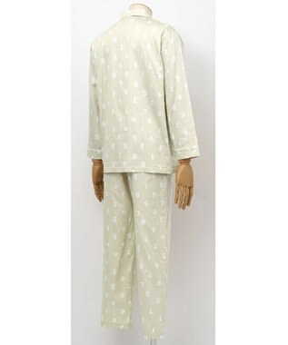 ワコール／睡眠科学 【メンズパジャマ】　長袖　長ズボン　SOU・SOU（R）　綿100%　サテン生地　睡眠科学／ワコール　 YGX637 ベージュ