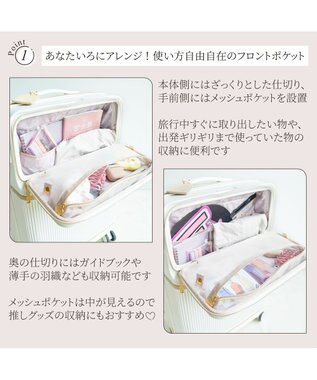 ACE BAGS & LUGGAGE Jewelna Rose コゼット・スーツケース Mサイズ  55L 05542 グレージュ